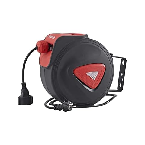 Enrollador automático de cable Arebos | Montaje en pared | 15 m + 1,5 m de longitud Cover