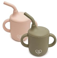 2 Sippy Cups Green Pink