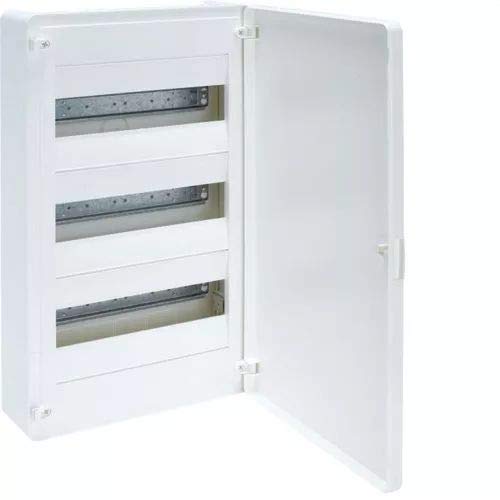 Hager Golf Series VS – Golf Box Series Vison Surface 3 Rows 36 Modules Opaque White + Power Strip
