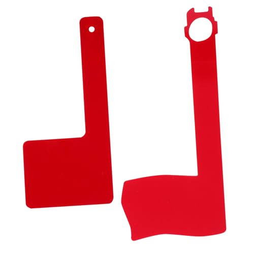 SOIMISS 2pcs Red Acrylic Mailbox Flag Replacement with Smooth Edges and Rotating Design Weather Resistant Outdoor Mailbox Accessory for Post Mount Easy Installation