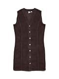 VERO MODA Vmeden SL - Vestido Corto de Pana para Mujer, Color Pastel de Chocolate, Talla S, Pastel de Chocolate, S