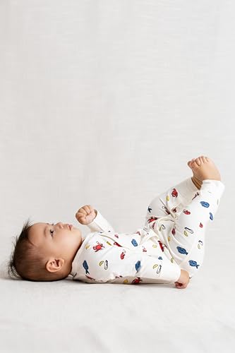 Image of monica + andy Kimono Tie Long Sleeve One Piece, 100% Organic Baby Clothes for Girls & Boys, Preemie, Newborn & Infant