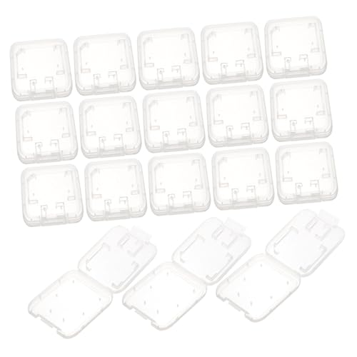 Holibanna 24pcs Memory Card Case Organizer for and Cards Compact Transparent Storage Box with Lid Lightweight and Portable