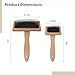 BOSREROY Pet Grooming Kit, 4 Pcs Wooden Handle Combs for Dogs and Cats, Metal Bristles for Shedding Control, Small and Large Options, Featuring Hanging Loop