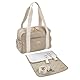 BÉABA, Wickeltasche Für Baby, mehrere Fächer, 10 Taschen, Trolley-Gleitverschluss, Schultergurt, isolierte Tasche, Wickelunterlage, wasserabweisend, 16L, Tasche Paris, Tonerde