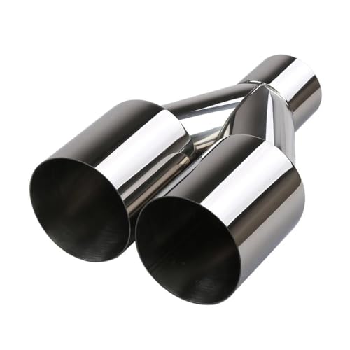 Punta de escape universal doble de acero inoxidable para sustituir escapes dañados 7