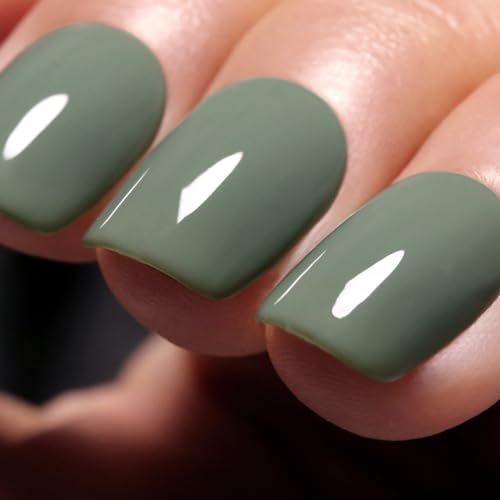 Ozzeal Gel Polish,1 Pcs 15ml Sage Green Gel Nail Polish