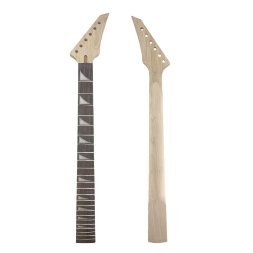 Conboxus Electric Guitar Neck 24 fret 25.5 inch Maple Rosewood Fretboard Guitar Neck Floyd Rose Locking Nut Cool Inlay Bolt on heel
