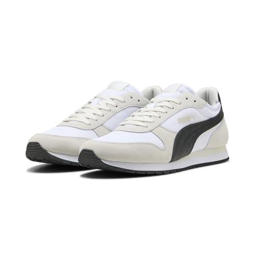 PUMA Men's ST Miler Shoes, White-Black-Vapor Gray, 7.5