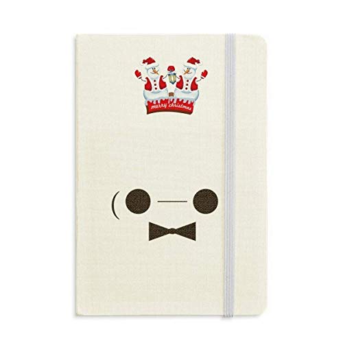 Lovely Kaomoji Figura Baymax Christmas Snowman Notebook grueso tapa dura
