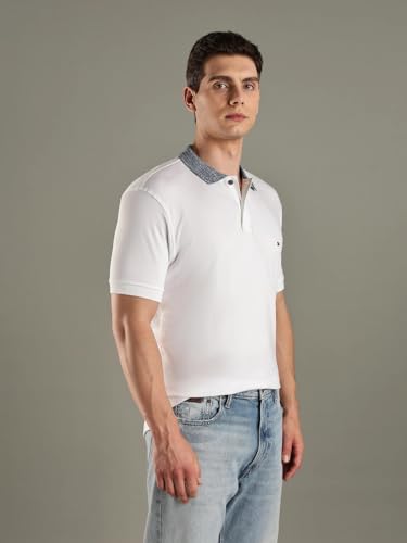 Image of Solid Regular-Fit Cotton Polo T-Shirt