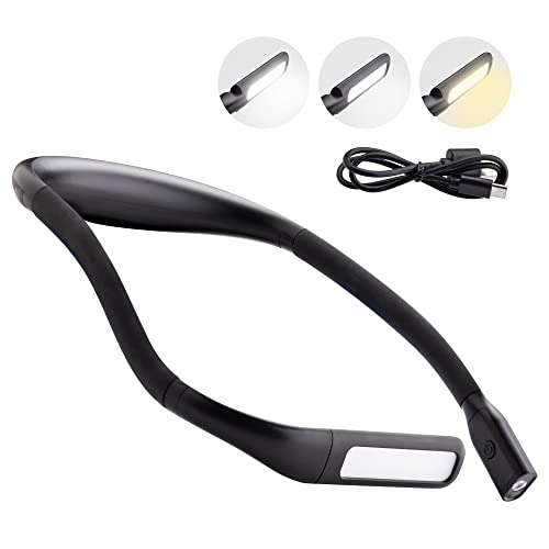 Stanlips Reading Light, LED Neck Book Light, LED Desk Lamp, 3 Brightness, Stepless Brightness Adjustment, Rechargeable LED Book Light, Bendable Arms, Perfect for Reading, Camping, Running, Repairing Stanlips Reading Light, LED Neck Book Light, LED Desk Lamp, 3 Brightness, Stepless Brightness Adjustment, Rechargeable LED Book Light, Bendable Arms, Perfect for Reading, Camping, Running, Repairing