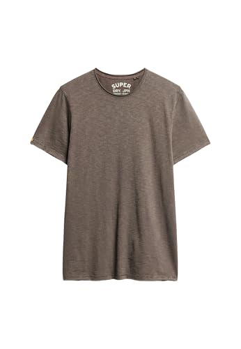 Superdry Herren Raw Edge Slub T-Shirt mit lockerer Passform Dunkelgrau XXL