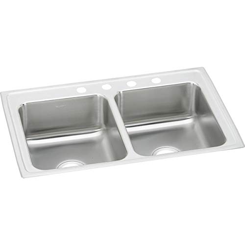 Elkay Lustertone Classic LR33214 Equal Double Bowl Drop-In Stainless Steel Sink