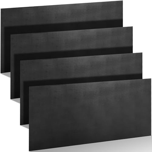 Gisafai 4 Pcs 1/4 x 4 x 12 Inch A36 Hot Rolled Steel Plate Weldable Flat Steel Plate Bar Black Metal Sheet for Construction Boards Structure Support Industrial Use