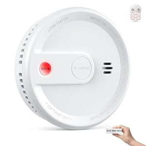 X-Sense Rauchmelder mit 10-Jahres-Batterie, Brandmelder mit Magnethalterung, Standby ohne LED-Blinksignal, Test-/Stummschaltungstaste, ultraschlank, XS0G-SN, 1 Stück