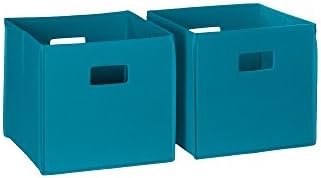 RiverRidge Kids 2-Pc. Folding Storage Bin Set Turquoise