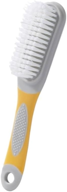 Long Handled Soft Haired Shoe Brush Versatile Cleaning Tool for The is Safe for Shoes(White-Dinosaur Doodle4)