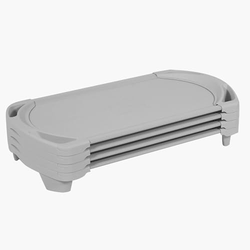 Image of Angeles Sleeping Cot Daycare Essentials, Gray, Toddler, Set of 4