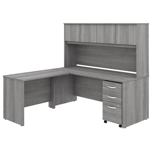 Bush Studio C Desk Set with Hutch and Pedestals