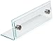 Marketing Holders Name Plate Sign Holder 8 x 2 Euro Style Slanted Acrylic Table Frame with Silver Standoffs Office Board Meetings CEOs Receptionist Customer Service Front Desk