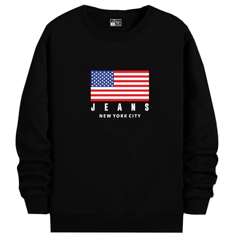 Image of JUGULAR Men's Pure Cotton Regular Fit Full Sleeve Printed Round Neck Tshirt