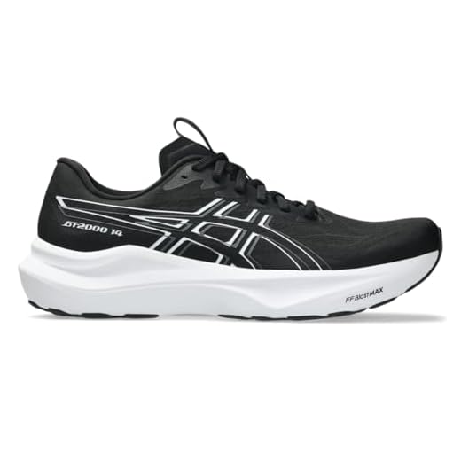 ASICS Tênis de corrida masculino GT-2000 14, Preto/branco, 47