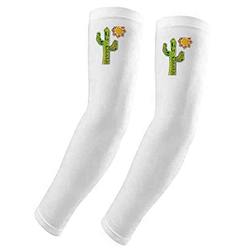 Funda para brazo de cactus con diseño pintado a mano y protección solar