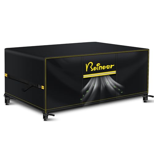 Beinear Garden Furniture Cover Waterproof Rectangular 250 x 210 x 90 cm, Outdoor Patio Rattan Sofa Table and Chair Set Cover with Air Vent, Windproof Buckles, Anti UV/Tear 420D Oxford Fabric