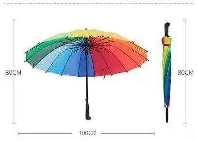 RutviRoshan AKSHAR ENTERPRISE Windproof Travel Rainbow Umbrella For Rain UV Protection Water Repellant Rubber Handle Automatic Open Waterproof Multi-Color (pack of 1) 1