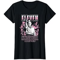 Stranger Things Eleven Poster Camiseta, Mujer, Negro, S