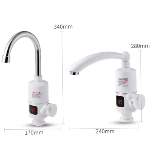 Robinet d'eau chaude instantané de cuisine Veemoon 3000W avec affichage numérique LED - 4