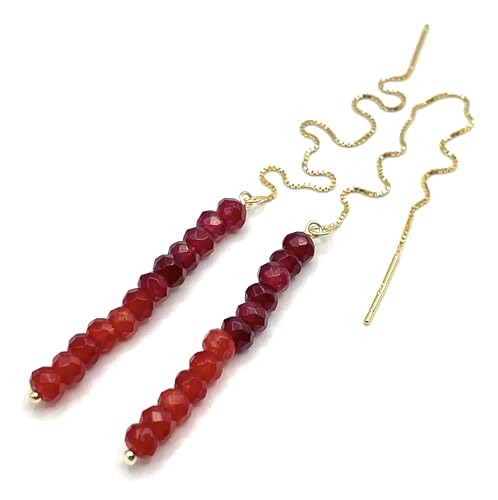 Boucles d'oreilles jade rouge pour illuminer vos tenues de soirée