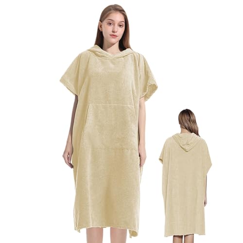 Genérico Poncho de Surf | Bata De Baño En Fibra Fina Y Secado Rápido | Poncho Toalla con Capucha para Adultos - para Diario, Viajes, Gimnasio, Piscina, Aguas Termales, Aire Libre, Mujeres Y Hombres