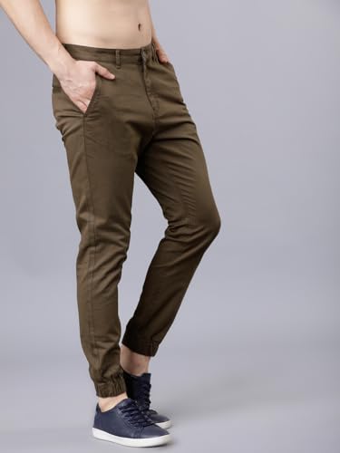 Image of Highlander Men's Tapered Fit Cargo Trousers| Stylish & Comfortable for Casual, Travel & Active Wear