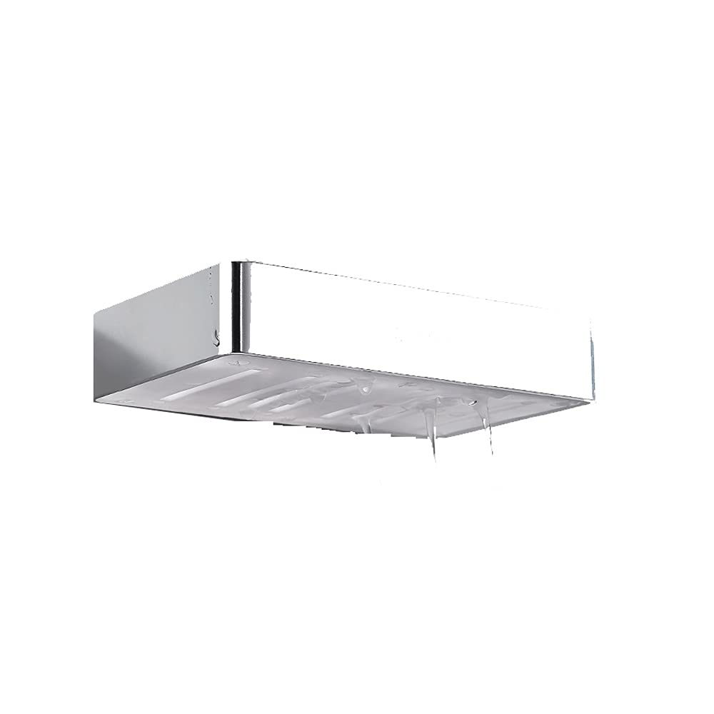 Jabonera de aluminio y plástico, con bandeja de drenaje, soporte para caja de jabón para ducha/baño/fregadero, mantiene la barra de jabón seca