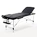 Panana Portable Massage Table Folding Lightweight Beauty Salon Spa Bed Therapy Couch (Black, 60cm Width 3 Section Aluminum)