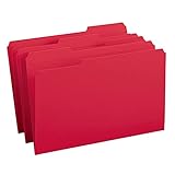 Use color for categorizing. File Folders, 1/3 Cut, Reinforced Top tab, Legal, Red, 100/Box