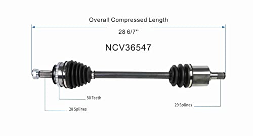 GSP NCV36547 CV Axle Shaft Assembly - Left Front (Driver Side)