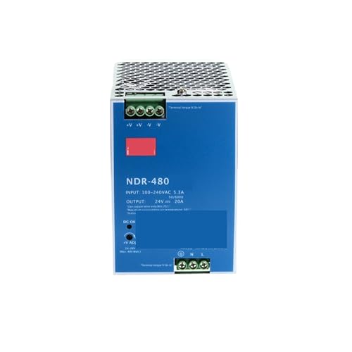 Alimentation 24V 20A NDR-480 à haut rendement pour pilotage PLC et automatisme