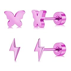 Butterfly & Lightning - Pink - 4MM