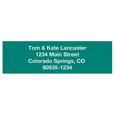 Solid Evergreen Rolled Address Labels Roll of 250