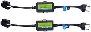 KOOMTOOM H4/9003 LED Load Resistive Connectors LED Bulbs Anti Glare Headlamp H4 LED Headlight Decoder CAN-BUS EMC Warning Canceller Capacitor Anti-flicker Resistor harness