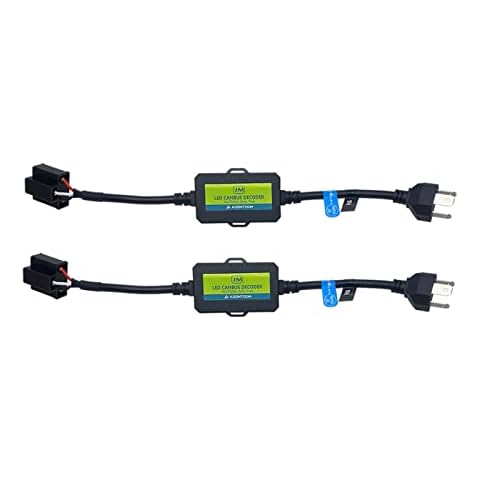 KOOMTOOM H4/9003 LED Load Resistive Connectors LED Bulbs Anti Glare Headlamp H4 LED Headlight Decoder CAN-BUS EMC Warning Canceller Capacitor Anti-flicker Resistor harness Cover
