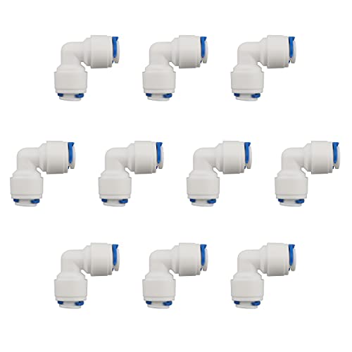 Meetoot 10 Conectores Purificadores De Agua De 1 4 A 1 4 Pulgadas, Codo De Ajuste A Presión, Conexión Rápida Con Clip Azul, Filtros De Agua Ro Sistema De Ósmosis Inversa Meetoot 10 Conectores Purificadores De Agua De 1 4 A 1 4 Pulgadas, Codo De Ajuste A Presión, Conexión Rápida Con Clip Azul, Filtros De Agua Ro Sistema De Ósmosis Inversa