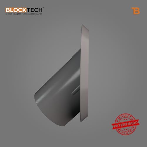 Acabamento BLOCKTECH 45º-50mm CINZA p/o ponto da máq de lavar
