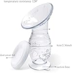 Manual Breast Pump,4oz 100ml Food Grade Silicone,Soft Silicon Bottle for Breast Milk Collection