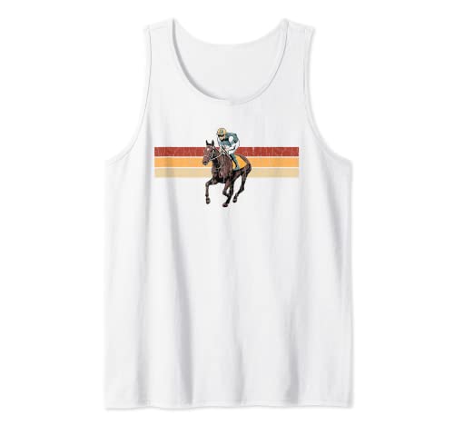 Vintage Horse Racing Funny Barrel Racer Gráfico Camiseta sin Mangas