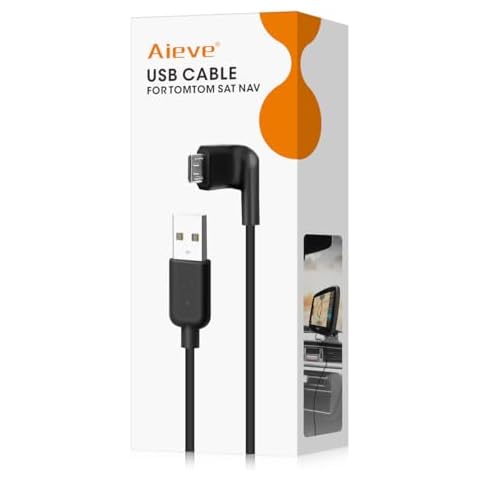 Aieve USB Charger for TomTom Sat Nav Cover