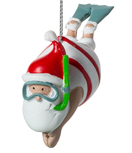 Cape Shore Santa Claus Snorkeling Vacation Resin Ornament #TOP15